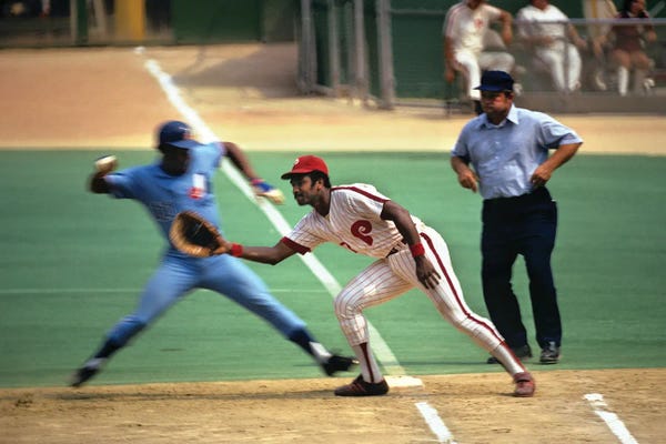 1980s Professional Baseball Game Philadelphia Phillies Vs Montreal Expos