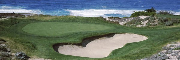 Golf Courses: 3rd Hole At Spyglass Hill Golf Course, Pebble Beach, California, USA by Panoramic Images