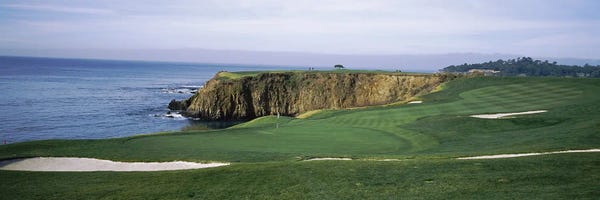 Golf Courses: 8th Hole At Pebble Beach Golf Links, Pebble Beach, California, USA by Panoramic Images