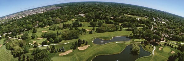 Golf Courses: Aerial View A Golf Course by Panoramic Images