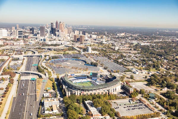 Georgia: Aerial View Of Center Parc Stadium, Atlanta, Georgia, USA by Panoramic Images