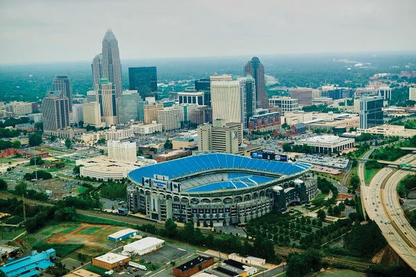 North Carolina: Aerial View Of Ericcson Stadium Charlotte, NC by Panoramic Images