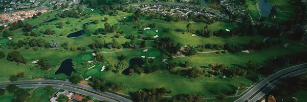 Golf Courses: Aerial View Of Golf Course, Fremont, Alameda County, California, USA by Panoramic Images