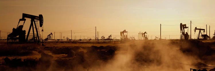 Oil Derrick, South Belridge Oil Field, Kern County, California, USA by Panoramic Images wall art