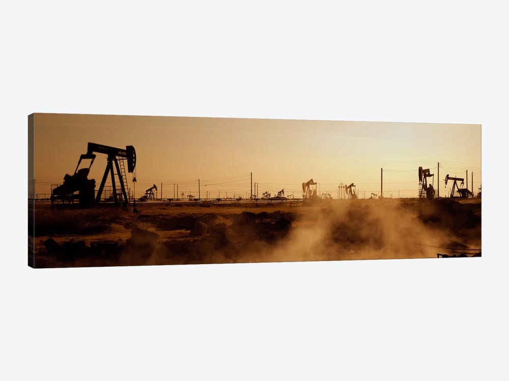 Oil Derrick, South Belridge Oil Field, Kern County, California, USA by Panoramic Images 1-piece Canvas Print