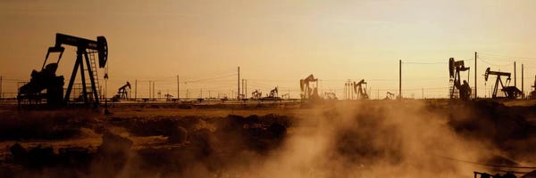 Panoramic Images: Oil Derrick, South Belridge Oil Field, Kern County, California, USA by Panoramic Images
