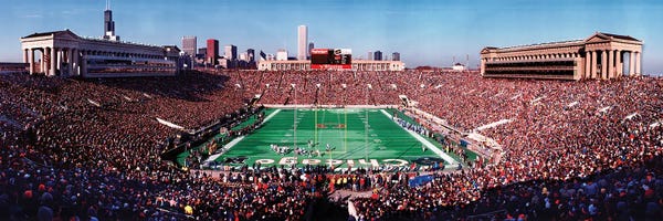 Canvas Print: American Football Game, Walter Payton Day At Soldier Field, Chicago, Illinois, USA I by Panoramic Images