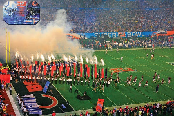 Canvas Print: American Football Stadium, Chicago, Illinois, USA by Panoramic Images