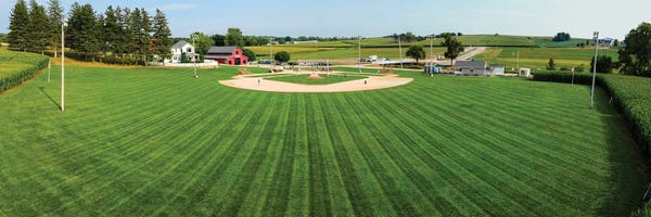 Iowa: Baseball Field, Field Of Dreams On A Summer Afternoon, Near Dyersville, Iowa, USA by Panoramic Images