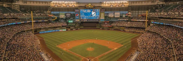 Wisconsin: Baseball Game At Miller Park, Milwaukee, Wisconsin, USA I by Panoramic Images