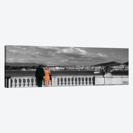 Couple at Leman Geneva Switzerland Canvas Print #PIM1651} by Panoramic Images Canvas Art