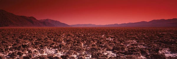 Devil'S Golf Course At Sunset, Death Valley National Park, California, USA