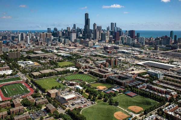 Fine Art Print: Downtown Chicago Shot From A Drone, Chicago, Illinois, USA by Panoramic Images
