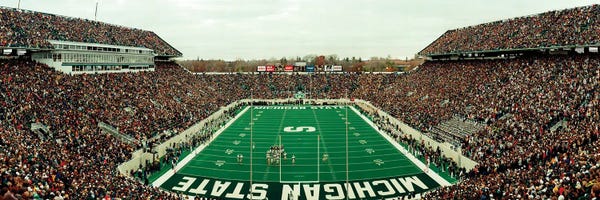 Michigan: Elevated View Of Spartan Stadium I, Michigan State University, East Lansing, Michigan, USA by Panoramic Images