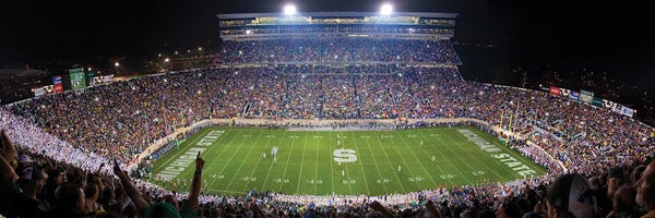 Elevated View Of Spartan Stadium II, Michigan State University, East Lansing, Michigan, USA