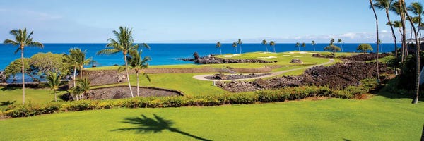 Elevated View Of Mauna Lani Golf Course 7th Hole, Kohala, Hawaii, USA