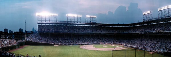 Chicago: First Game With Lights, Wrigley Field, Chicago, Illinois August 8 1988 by Panoramic Images