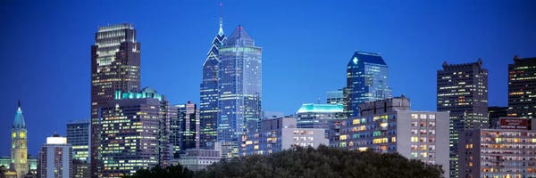 Pennsylvania: Night, Philadelphia, Pennsylvania, USA by Panoramic Images