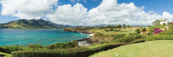 Golf Courses: Golf Course At Coast, Nawiliwili Harbor, Lihue, Kauai County, Hawaii, USA by Panoramic Images