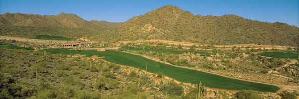 High Angle View Of 18-Hole Golf Course, Fountain Hills, Arizona, USA