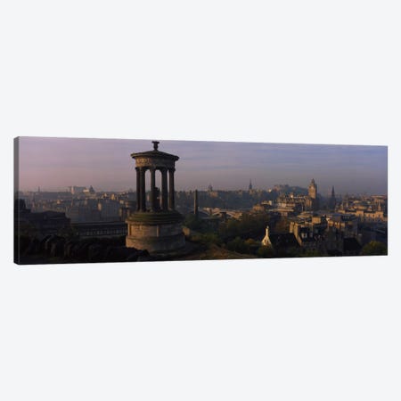 Dugald Stewart Monument With City Centre In The Background, Edinburgh, Scotland, United Kingdom Canvas Print #PIM1660} by Panoramic Images Canvas Art Print