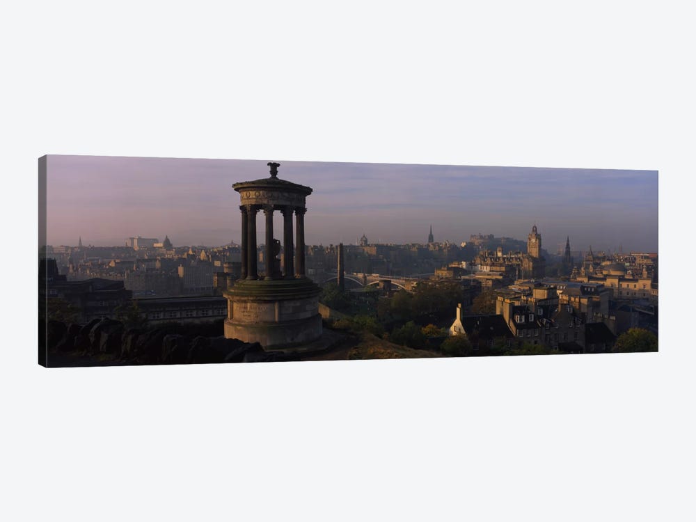 Dugald Stewart Monument With City Centre In The Background, Edinburgh, Scotland, United Kingdom by Panoramic Images 1-piece Canvas Artwork