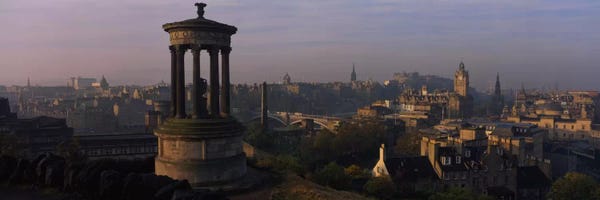 Scotland: Dugald Stewart Monument With City Centre In The Background, Edinburgh, Scotland, United Kingdom by Panoramic Images