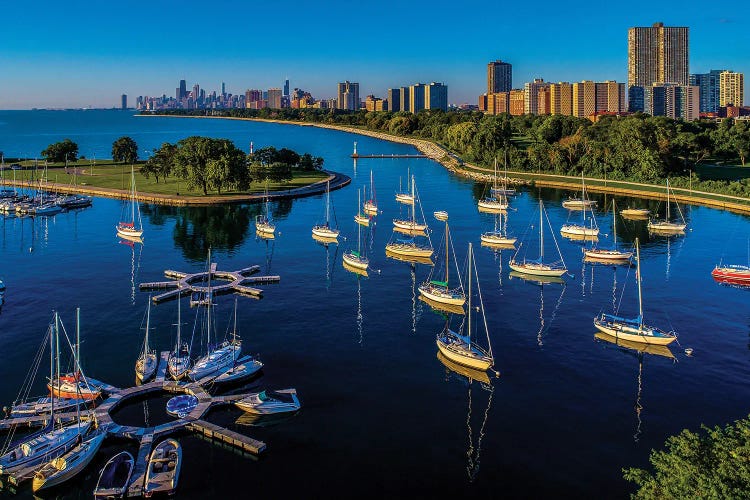 Montrose Harbor And Sydney R. Marovitz Golf Course I, Chicago, Cook County, Illinois, USA