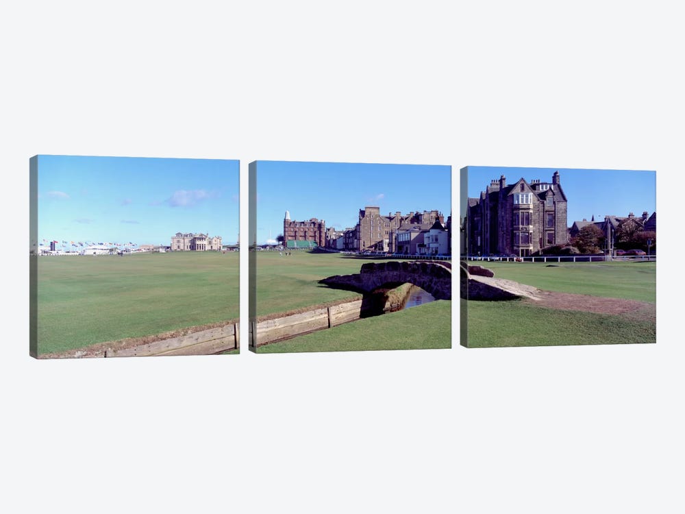 Footbridge in a golf courseThe Royal & Ancient Golf Club of St Andrews, St. Andrews, Fife, Scotland by Panoramic Images 3-piece Art Print