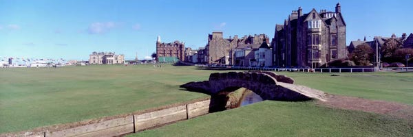 Panoramic Images: Footbridge in a golf courseThe Royal & Ancient Golf Club of St Andrews, St. Andrews, Fife, Scotland by Panoramic Images