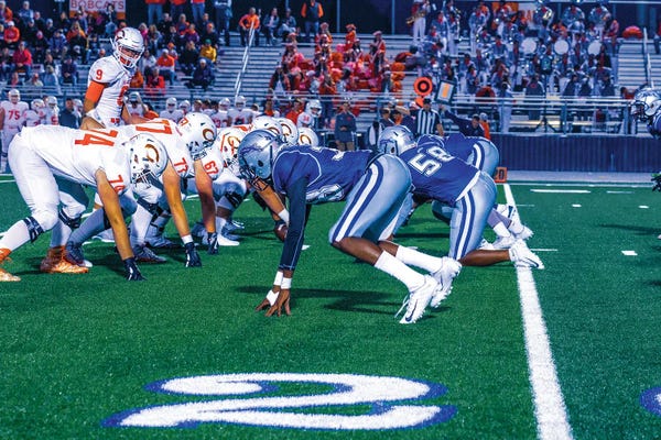 Football: Lined Up For First Down Play - October 12, 2018, Paris Texas, USA by Panoramic Images