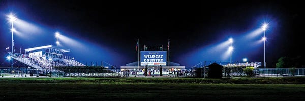 Canvas Print: Wildcat Stadium - Paris Texas - October 12, 2018 by Panoramic Images