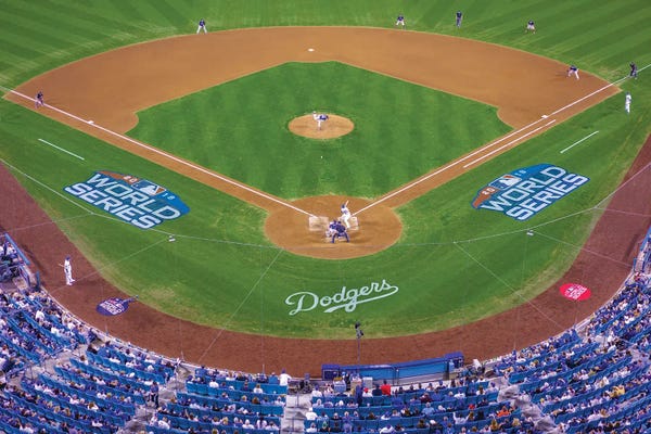 Los Angeles: Infield Shot During World Series Game 3 - October 26, 2018 - Los Angeles, California, USA - Dodger Stadium by Panoramic Images