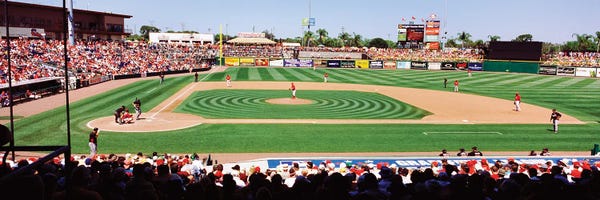 Spectators Watching A Baseball Match, Bright House Field, Clearwater, Florida, USA