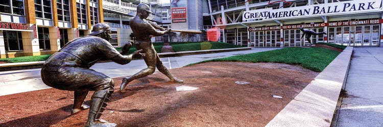 Statues Of Baseball Players At A Stadium, Great American Ball Park, Cincinnati, Ohio, USA