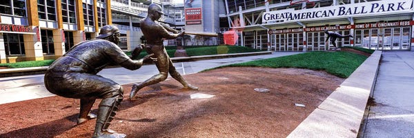 Sculptures & Statues: Statues Of Baseball Players At A Stadium, Great American Ball Park, Cincinnati, Ohio, USA by Panoramic Images