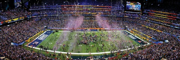 Indiana: 2012 Super Bowl Post-Game, Lucas Oil Stadium, Indianapolis, Indiana, USA by Panoramic Images