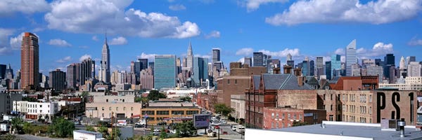 Queens: Aerial View Of An Urban City, Queens, NYC, New York City, New York State, USA by Panoramic Images