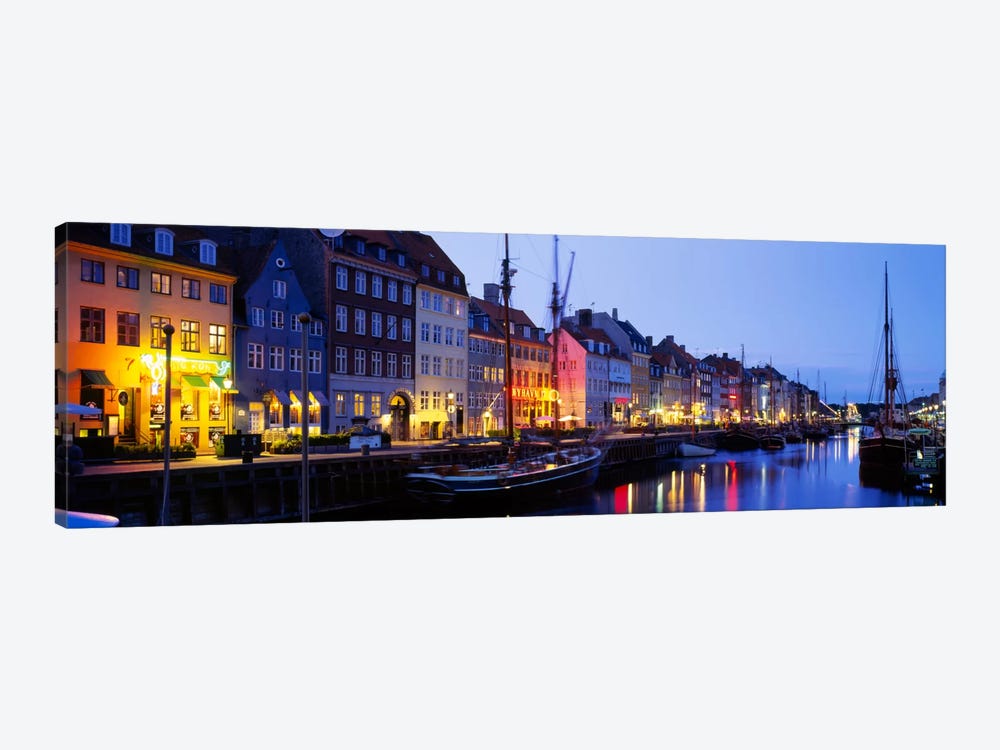 Waterfront Townhouses, Nyhavn, Copenhagen, Denmark by Panoramic Images 1-piece Art Print