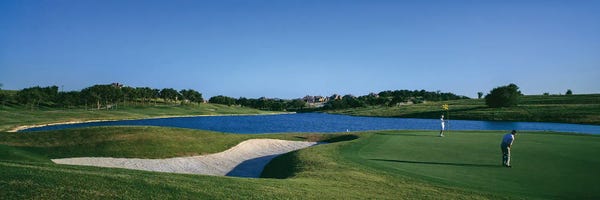 Golf Courses: Two Golfers Playing In Golf Course, Fort Worth, Texas, USA by Panoramic Images