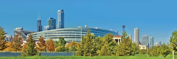Canvas Print: View Of American Football Stadium, Soldier Field, Chicago, Cook County, Illinois, USA by Panoramic Images