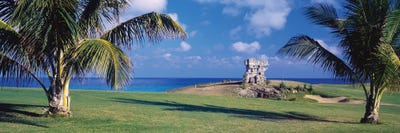 View Of Golf Course At Seashore, Varadero, Matanzas, Cuba by Panoramic Images framed canvas print