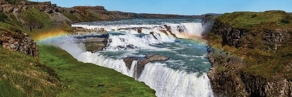 Iceland: View Of Gullfoss Falls, Iceland by Panoramic Images