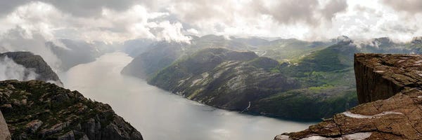 Norway: View Of Lysefjord From Preikestolen, Norway by Panoramic Images