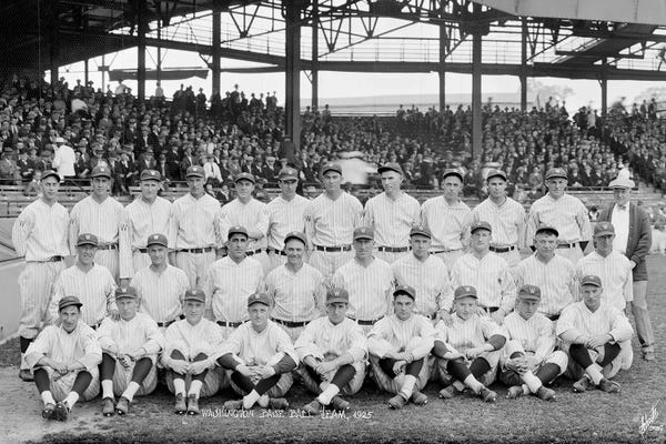 Washington Senators Baseball Team At Griffith Stadium, 1925