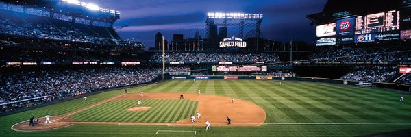 Washington: Baseball Match Between Mariners Vs Angels In Safeco Field, Seattle, Washington State, USA by Panoramic Images
