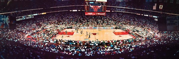 Chicago: Chicago Bulls 1991 NB A Finals_ Bulls Vs La Lakers,_Chicago Stadium, Chicago, Il by Panoramic Images
