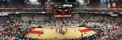 Canvas Print: Game 1, 1991 NBA Finals, Chicago Stadium, Il Bulls Vs Lakers by Panoramic Images - thumbnail