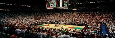 Canvas Print: Game 1, 1999 NBA Finals, Alamodome, Spurs Vs Knicks, Texas by Panoramic Images - thumbnail