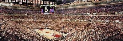 Canvas Print: Game 5, 1998 NBA Finals, United Center, Bulls Vs Jazz, Chicago, Il by Panoramic Images - thumbnail